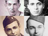 1942 photos of US Army soldiers Cliff Austin, Harrison Burney, Bill Busier, and Robert Norton