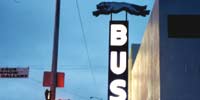 Greyhound Bus sign