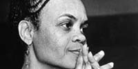 Sonia Sanchez performing a poem