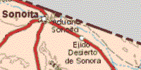 Map of Sonora, Mexico